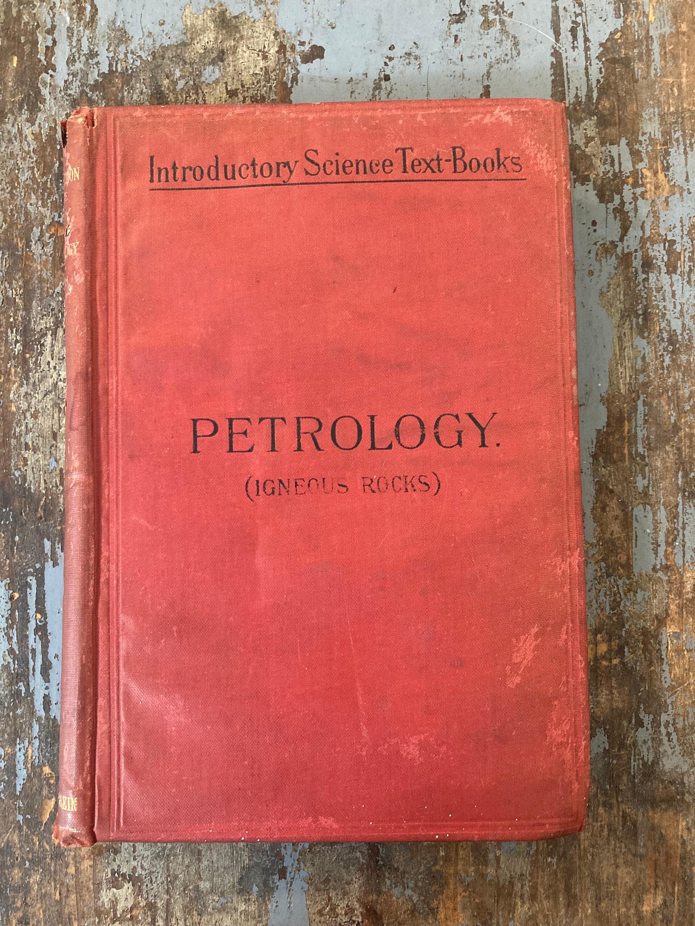 Petrology Igneous Rocks. Introductory Science Textbooks. Antique ...