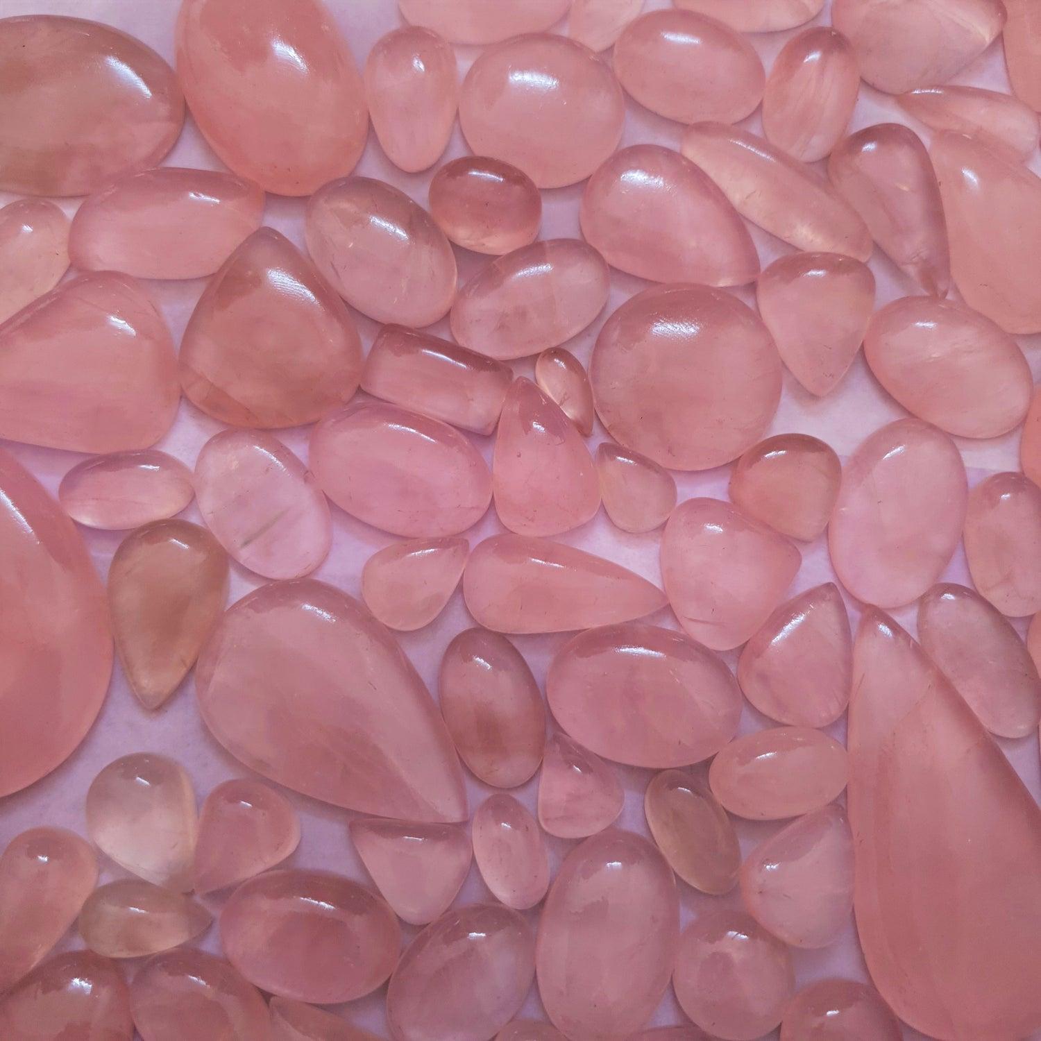 Natural Rose Quartz Cabochon (Natural) – Rafeeq Gems