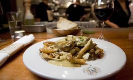 Poutine with foie gras at Le Pied de Cochon,