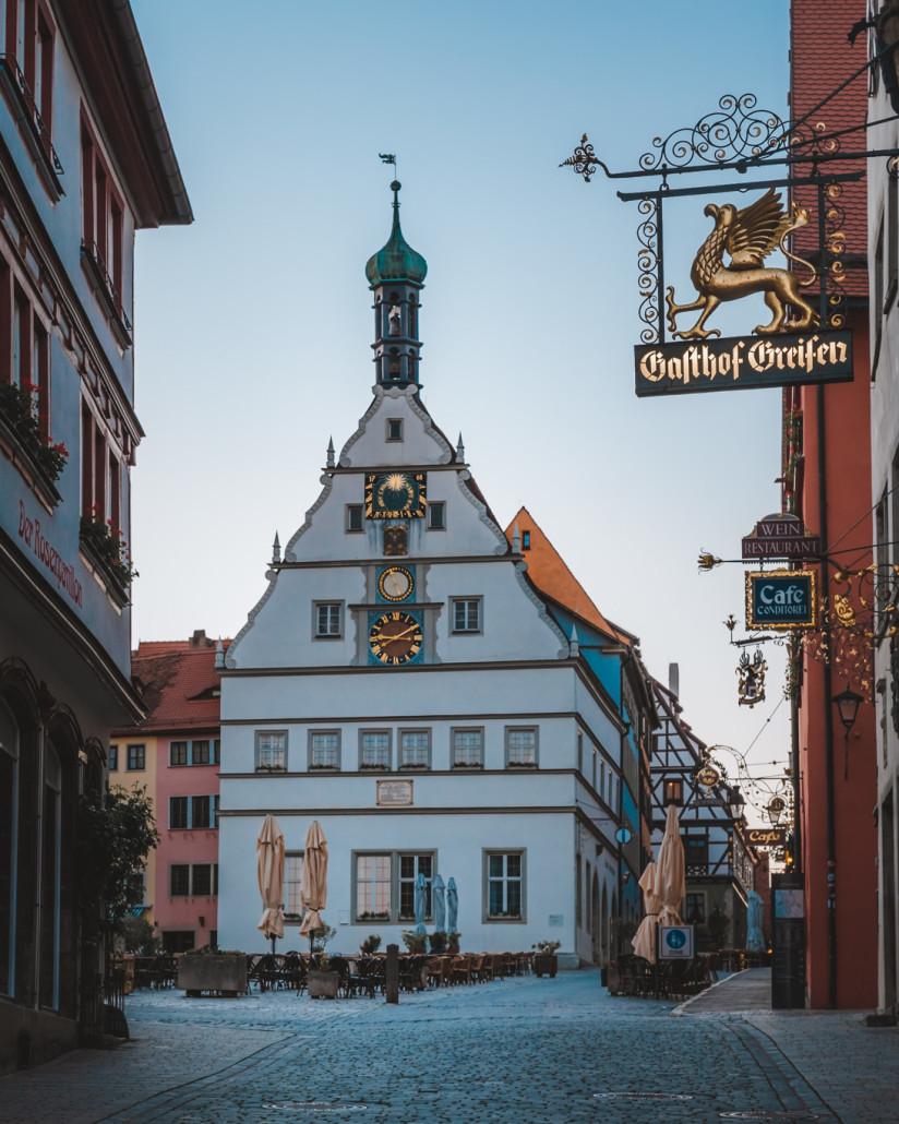 Ratstrinkstube auf dem Marktplatz in Rothenburg ob der Tauber